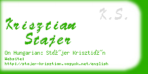 krisztian stajer business card